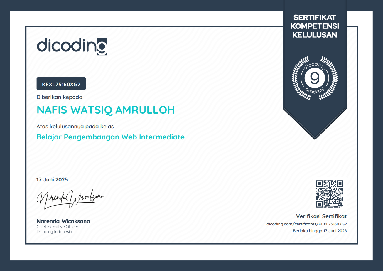 Pengembangan Web Intermediate